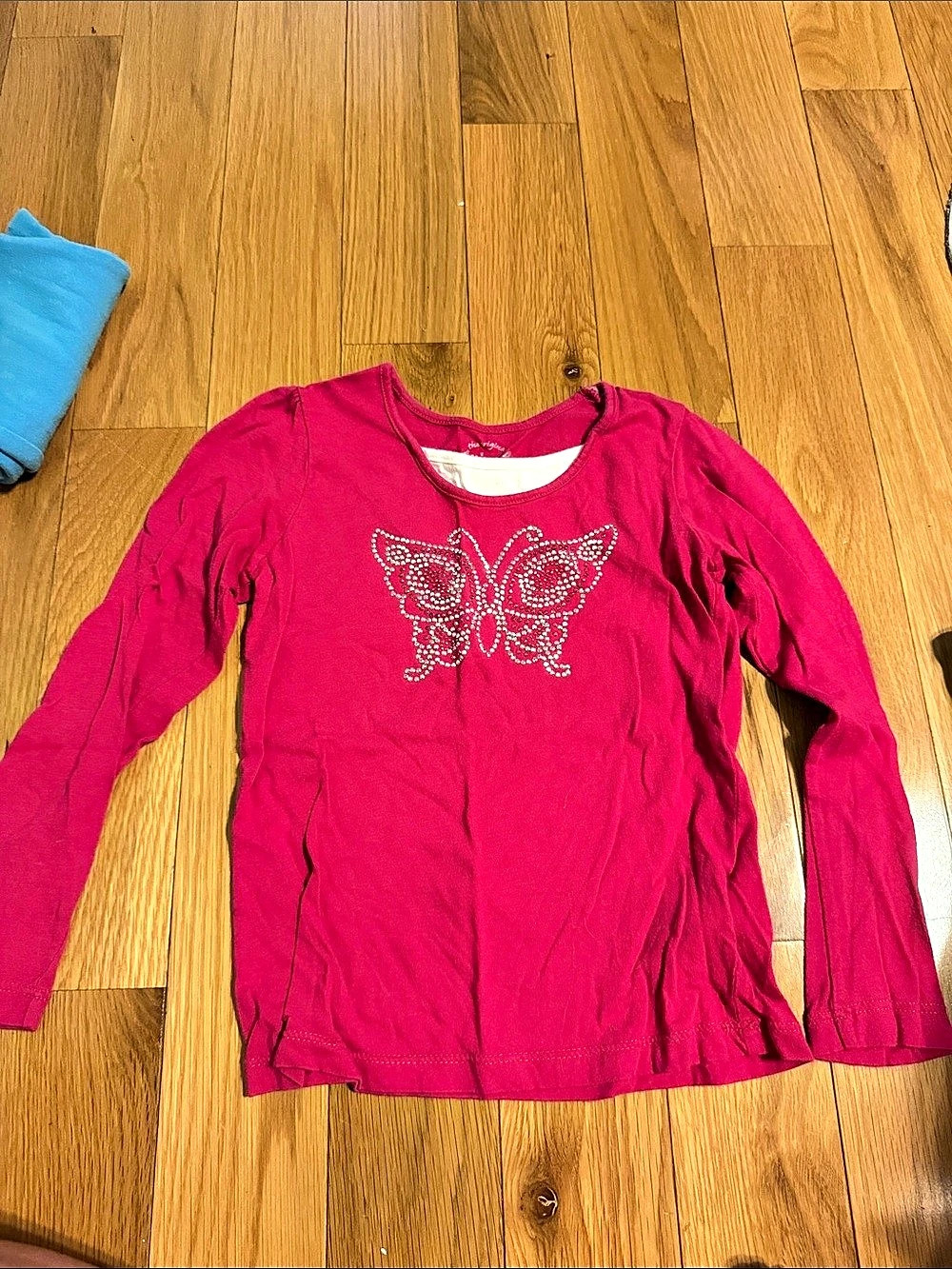 Arizona Long Sleeve Butterfly Tee in Pink